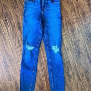 J Brand Leenah Arcade Destruct Distressed Women's Blue Jeans in size 24